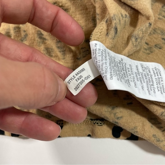 J Crew Slub Twist Front Tank Top Leopard Print Size XXS - Picture 4 of 7